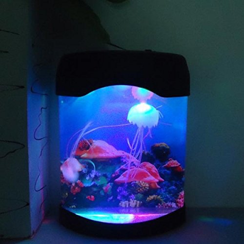 Preisvergleich Produktbild HTAIYN Aquarium Simulation Jellyfish Hintergrund Lampe Nachtlicht Dekoration Lampe