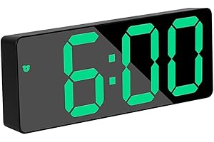 BLISSFULABODE User Friendly Digital Alarm Clock with Large Display, Snooze Option, and Multi Function Features for Modern Living Spaces (green)
