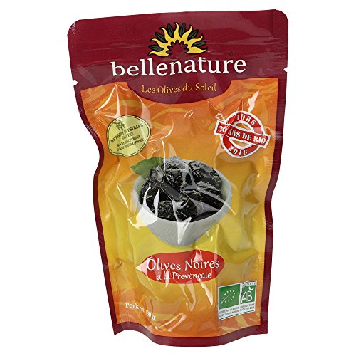 Belle Nature Olives Noires à la Provençale Bio 130 g - Lot de 4
