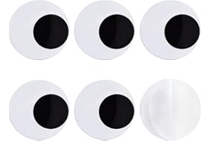 Cinvo 6,9 cm große Kulleraugen selbstklebend 7 cm große Wackelaugen große klebrige Augen für Party Halloween Dekor Tür Weihnachtsbäume Reinigung Roboter VR Brille Klassenzimmer DIY Handwerk Projekte