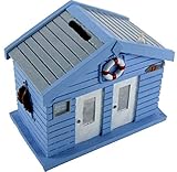 Ein hübsche maritimes Strandhaus als Spardose ideal als Reisekasse oder Geldgeschenk für eine Wunsch Urlaub