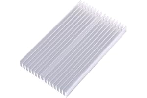 WALFRONT Dissipateur de Chaleur en Aluminium avec 23pcs Ailettes Haute Puissance 100x60x10mm pour Transistors à Semi-Conducteurs PCB(Circuit Imprimé) LED