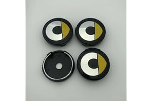 OBONG 4 Stück Auto Nabendeckel Radnabenkappen Kompatibel mit für Smart Eq Fortwo Forfour 453 451 452 450 454 Roadster 56mm 60mm Radmittelkappen Nabenkappen Zubehör,C-60mm