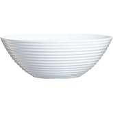 Luminarc Opal Harena Salad Bowl 27.3 cm | White, Opal, Round Shape, Gloss Finish, 10.75"