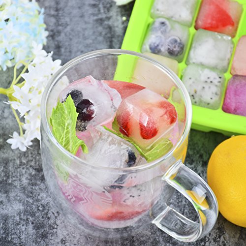 Newcomdigi Gefrierformen Gefrierbehälter Eiswürfelbereiter mit Deckel - 7