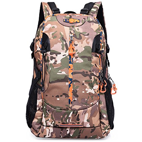 KaKa Rucksack Trekkingrucks  cke Herren Schultertasche Reiserucksack 40L f  r Trekking Reisen Wandern Camouflage