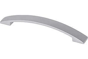 Gedotec Poignée de Meuble Moderne - BELINDA - Poignée de Porte et Tiroir Aluminium Chromé Mat de Meuble - Chambre, Cuisine, Salon, Bureau - Vis M4 Incluses - Entraxe 160 mm - 1 Pièce