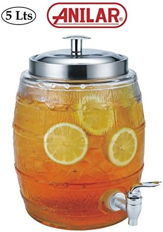 FADS Barrel Drinks Dispenser 5 litre With Tap (Glass)
