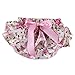 Wennikids Newborn Baby Christmas Satin baby ruffle bloomers Diaper Covers Small Pink Floral