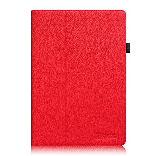 Fintie Odys Wintab 10 / TrekStor SurfTab Wintron 10.1 Hülle Case – Slim Fit Folio Kunstleder Schutzhülle Cover Tasche mit Ständerfunktion und Stylus-Halterung für Odys Wintab 10 25,7 cm (10,1 Zoll) / TrekStor SurfTab Wintron Volks-Tablet 25,6 cm (10,1 Zoll) 99743 99843 Tablet-PC, Rot - 9