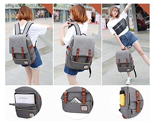 Tibes Unisex Schule Rucksack Gro  e Studenten Schwarz