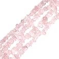 GEM-Inside Rose Quartz Chips 5-8mm Gemstone Semi Precious for Jewellery Making 34" per Strand