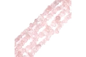 GEM-INSIDE CREATE YOUR OWN FASHION GEM-Inside Rose Quartz Chips 5-8mm Gemstone Semi Precious for Jewellery Making 34" per Strand