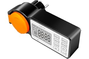 LogiLink ET0016 – zewnętrzny programator czasowy z 12 programami i timerem, wyświetlacz 2,2", klasa ochrony IP44, 3600 W