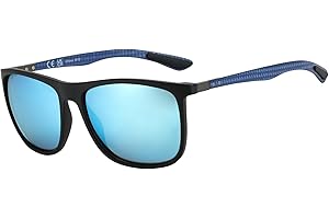 ZENOTTIC Occhiali da sole polarizzati uomo in fibra di carbonio staffa occhiali da sole quadrati guida pesca golf sport protezione UV400