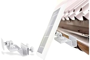 Plaque de Montage pour gouttière Wasserstein Compatible avec Les Panneaux solaires Ring, Arlo, et Reolink - Une Exposition maximale au Soleil sans percer de Trous (Blanche)