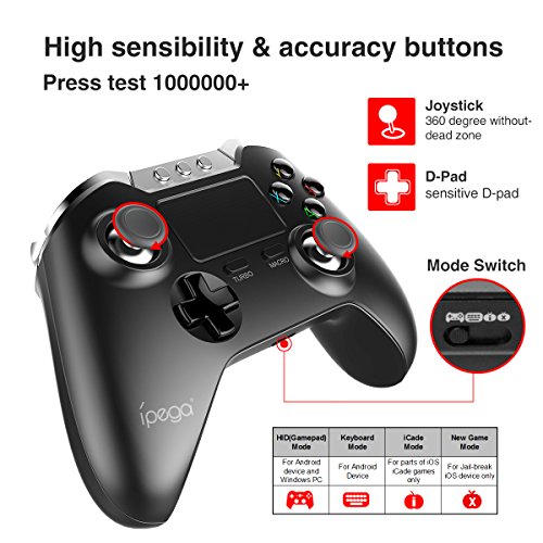 iPega 9069 Wireless Bluetooth Controlador de Juego Joystick Game Controller para IOS Android PC