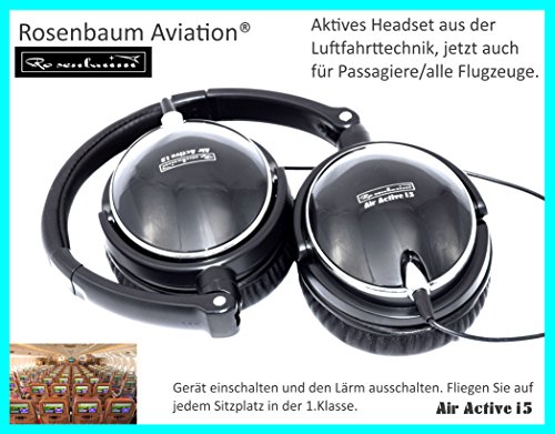Preisvergleich Produktbild Rosenbaum Aviation ® Active i5 ANR / ANC Kopfhörer für Flugreisen