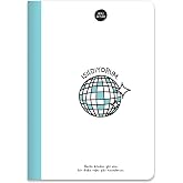 Hisli Şeyler A5 80 Yaprak Renkli Sayfa &Ccedil;izgili Defter, Mavi