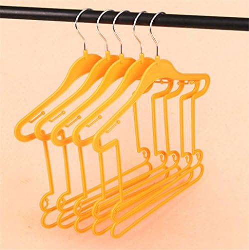 KKLL Children's Clothes Hangers Plastic Conjoined Flexible Multi Purpose Portable Clothing Drying Racks (pack of 20) , yellow , 25*29*38.5cm