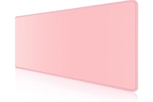 Dapesuom Large Mouse Pad, Extended Gaming Mouse Pad with Stitched Edges, Waterproof Desk Pads with Non-Slip Base, Computer Keyboard Pad, Big Mouse Mat for laptop, Office, Home, 23.6 x 11.8 In, Pink