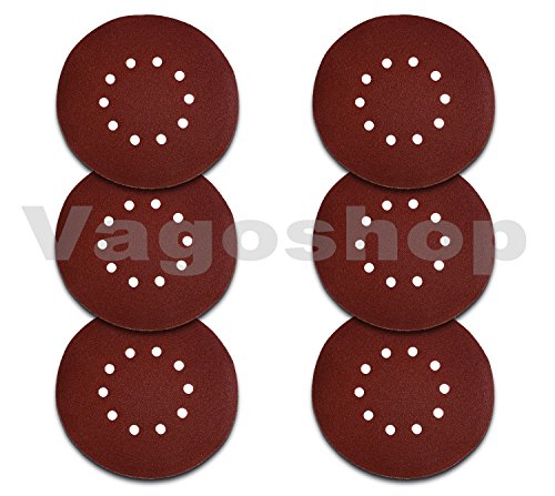 25 Stück Klett Schleifscheiben Schleifpapier Ø 225mm mit 10 Loch Korn 80