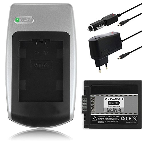 Ladegerät + Akku BLB13 für Panasonic Lumix DMC-G1, DMC-G10, DMC-GF1, DMC-GH1