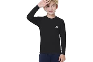 MEETWEE Boy Long/Short Sleeve Rash Vest Guard Kids Swimming Top UV Sun Protection UPF 50+ Quick Drying