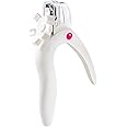ANCIRS Acrylic Nail Clipper, Adjustable Stainless Steel Nail Tip Cutter, Artificial Fake Nail Trimmer for False Nail Art Manicure Project- White
