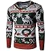Produktbild Weihnachtspullover Herren Herren Herbst Winter Weihnachtspullover mit 3D Weihnachtsmotiv Druck Christmas Sweatshirt Strickpulli Casual Rundhals Langarmshirt Oberteile ABsoar