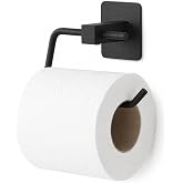 Alper Banyo Yapışkanlı Siyah Kare A&ccedil;ık Tuvalet Kağıtlığı Wc Kağıtlık Tuvalet Kağıdı Askısı