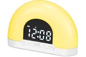 PZJFH Sunrise Alarm Clock Digital LED Alarm Clock with Wake Up Light/Adjustable Brightness/Snooze Desktop Bedside Sunlight Alarm Clock Night Light for kids Adult Heavy Sleepers