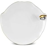 Karaca X M&uuml;ge Anlı Gold Kuşlu Pasta Tabağı 21 Cm