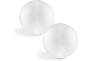 niCWhite White Foam Balls Polystyrene Craft Balls Art Decoration Balls for School Projects, Kids DIY Art Crafts and Christmas Party Decorations, 10cm, 6pcs