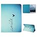Produktbild URFEDA iPad Air 2 Hülle Smile Muster Slim Blau PU Leder Flip Case Folio Bookstyle Tasche Cover Schutzhülle Lederhülle für Apple iPad Air 2 (iPad 6 6th Generation) mit Ständerfunktion (Smile)