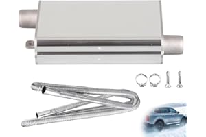 XEERUN 24 mm Abgasschlauch Schalldämpfer, Standheizung Auspuff Schalldämpfer Mit 200cm Abgasschlauch, Dieselheizung Abgasrohr schalldämpfers Standheizung, Lufterhitzer Zubehör