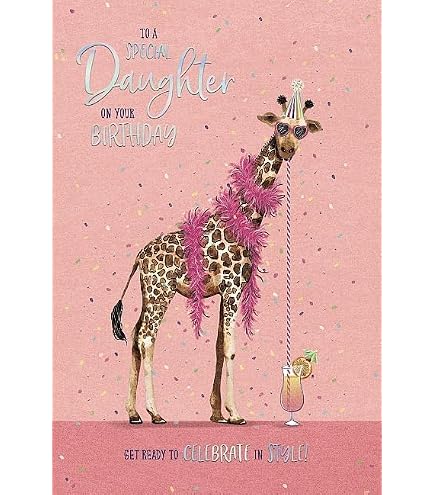 Old English Co. Lustige Geburtstagskarte Für Mama – „Best Mum Ever“ Mit Giraffe & Sonnenbrille | Rosa, Goldgeprägt