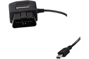REARMASTER Uniwersalny kabel zasilający OBD do kamery samochodowej, 24-godzinny nadzór z przyciskiem przełącznika trybu (mini-USB)
