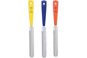 Alomejor Guitar Nut Files 3Pcs Guitar Fret File Bridge Nut File Nail Puller Repair Luthiers Tool for Guitar Banjo String Musical Instrument