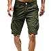 Produktbild Ba Zha Hei Männer Overall Herren Shorts Sport Arbeit Casual Armee Kampf Cargo Shorts Hosen Hosen Sommer Sport Fitness Hose Slim Fit Freizeithose (L, Armeegrün)