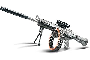 FUNTHY Toy Gun, Rifle de Francotirador con Mira Telescópica y Trípode, Juguete Espuma Blaster con 24 Balas, Alimentada por Batería Recargable - Fusil Refromando con Automático Modos, Ages 6+-Tarnung
