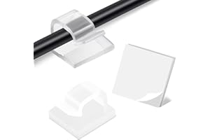 AUXHCYL Kabelhalter Selbstklebend, 60 Pcs Kabelclips Selbstklebende, Kabelklemmen für Kabelmanagement, Outdoor Cable Holder, Kabelschelle für Kabelbefestigung Lichterkette(Transparent)