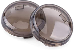 EVER Turn Signals Light Cover,davidson indicator lens Cover 2 pcs Motorcycle Turn Signal Light Lens Cover compatible with Dyna Softail Sportster 19862015 (Smoke)