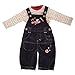 Baby Boys Space Race Corduroy Dungarees And Striped T-Shirt Set (6-12 Months) (Navy/Cream)