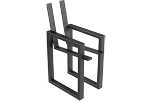 QLS Handels Bankbeine Bankgestell Gartenbank Parkbank Bankfüße Beine Stahl 2 Stück Set Modell Rom S perfekt für den Garten, Schwarz