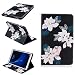 Produktbild Roreikes Samsung Galaxy Tab A 10,1 Zoll T580N / T585N Hülle, Blumenmuster Muster TPU Leder Flip Magnetverschluss Wallet Kreditkarte ID Card Slots Magnetic TPU Leder Beschützer Tasche Hülle Etui Schale mit Standfunktion Weich TPU Innere Hülle Case leder Flip Beschützer Haut Schutzfolie Case für Samsung Galaxy Tab A 10,1 Zoll T580N / T585N