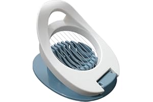 Starchef Stainless Steel Preserved Egg Ham Banana Cutter Slicer, Slice Boiled Eggs Preserved Eggs Hams Bananas Effectively（Blue）