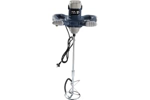 POTYYH 1 400 W omrörare betongomrörare 6-växlad färgmurbruksomrörare med 60 cm spiralstång, 0–1 200 rpm handblandare för färg