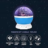 Esonstyle New Generation 360 Grad Romantische Stimmung Stern-Nachtlicht -Lampen-Raum Rotierende Nachttischlampe für Baby-Kinderzimmer Schlafzimmer Kinderzimmer Kinderzimmer - 4