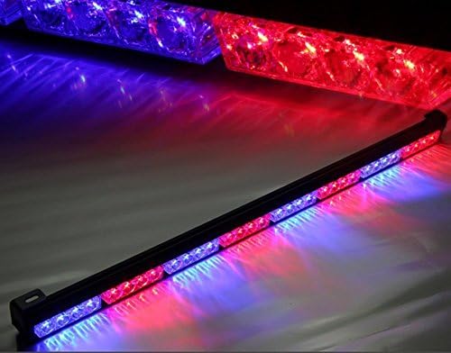 LED Emergency,XDBlight 35.5"Emergency Vehicle Traffic Advisor Warning Strobe Directional Light Bar for Ambulance/Traffic/Police/Fire Fighter /Car/Truck (Red/Blue)